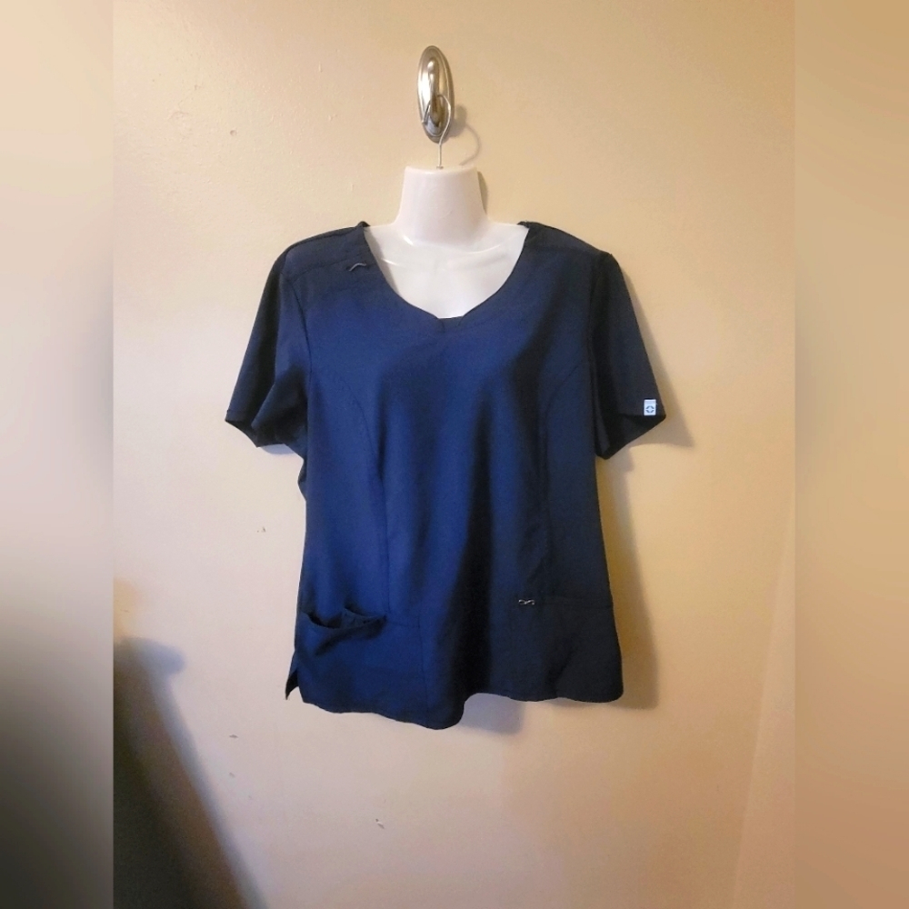 Navy Blue Infinity Scrub Top (L)